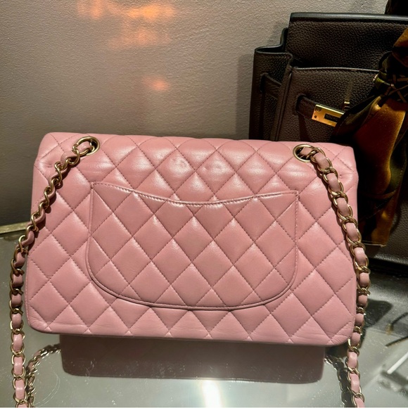 Chanel Lambskin Quilted Medium Double Flap Sakura Pink - Picture 2 of 14
